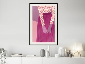 Artgeist Plagát - Strawberry Lady [Poster] Veľkosť: 40x60, Verzia: Čierny rám s passe-partout