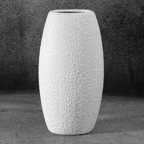 KERAMICKÁ VÁZA RISO 13X9X25 CM BIELA