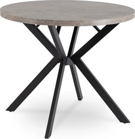 PROXIMA.store - Okrúhly rozkladací stôl LUGO FARBA: betón, FARBA NÔH: čierna
