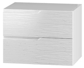 Kúpeľňová skrinka NICEA 60 S/2, 60x46x44,9, biela/vzor