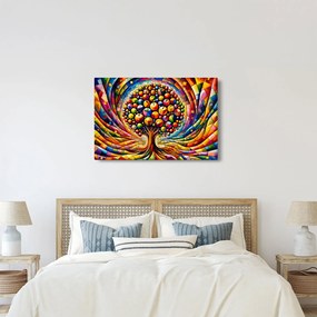Obraz – Farebný strom s jablkami (90x60 cm)