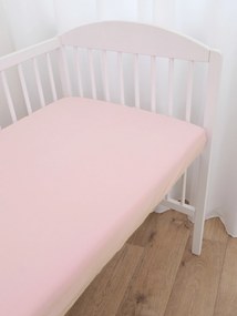 Jersey plachta do postieľky s elastanom Deluxe 70 × 140 cm – staroružová