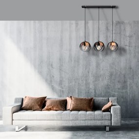 Luster na lanku MOONLIGHT 3xE27/15W/230V čierna/medená