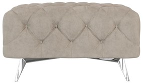 Sivobéžová zamatová podnožka Chelsea – Ropez