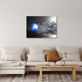 Obraz tmavo modrých gulí (70x50 cm)