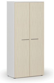 Šatníková skriňa s výsuvom PRIMO WHITE, 800 x 420 x 1781 mm, biela/breza
