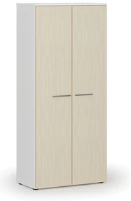 Šatníková skriňa s výsuvom PRIMO WHITE, 800 x 420 x 1781 mm, biela/breza