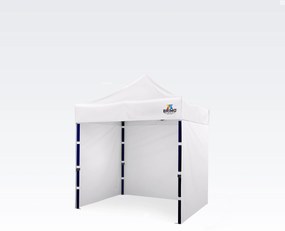 BRIMO Nožnicový párty stan EXCLUSIVE oceľ 2x2 m s 3 stenami biely