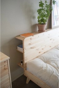 Hnedá dvojlôžková posteľ z borovicového dreva s roštom 160x200 cm Retreat – Karup Design