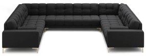 Tmavosivá rohová pohovka do "U" Bali – Cosmopolitan Design