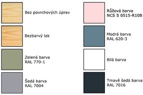 Detská posteľ z masívu BOX model 10 - 160x80 cm