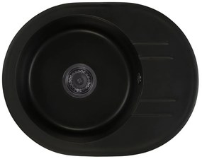 Kuchynský drez Baltera (čierna + textúra) (s 2 otvormi pre batériu). Vlastná spoľahlivá doprava až k Vám domov. 1066231