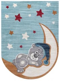 Detský koberec TOYS 75322 Medvedík - tyrkys / krém
