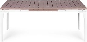 Veľký rozkladací záhradný stôl 180–240 cm pre 12 osôb béžová