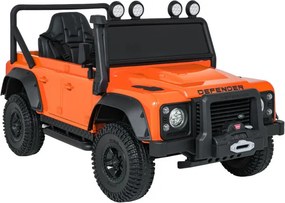 Elektrické autíčko Land Rover Defender 110 SVX oranžové