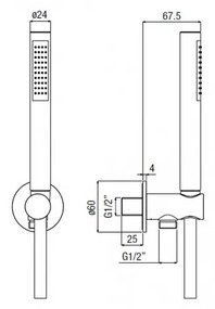 Ideal Standard Set 4 - Sprchový systém s podomietkovou pákovou batériou, komplet, čierna matná IS Set 4