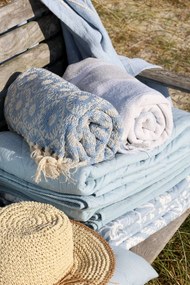 Chic Antique Prešívaný prehoz Aix Milk Boy Stripes 180 × 130 cm