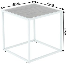 Príručný stolík Jakim New Typ 2 - dub / biela