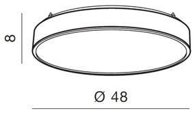 Azzardo AZ2716 - LED Stmievateľné stropné svietidlo COLLODI 1xLED/50W/230V + DO