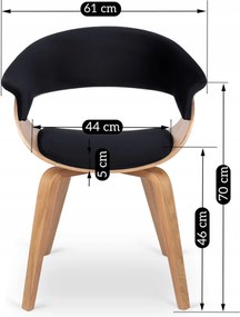 PROXIMA.store - Jedálenská stolička GARY Aura FARBA: čierna