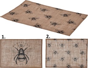 Ľanové prestieranie s motívom včely v dvoch prevedeniach 45 x 28 cm 35088