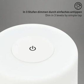 Briloner 7420016 - LED Stm. nabíjacia dotyková stolná lampa LED/4W/5V 3000K biela
