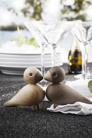 Kay Bojesen Denmark Drevené vtáčiky Lovebirds Oak Wood - set 2 ks