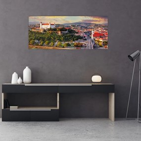 Obraz - Panorama Bratislavy, Slovensko (120x50 cm)