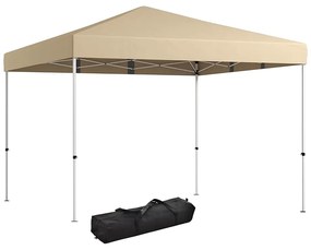Pavilón so zadnou stenou s vreckami 3×3×2,8 m, béžový