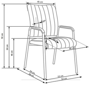 Jedálenská stolička KIVI, 1 ks, čierna