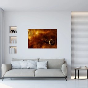 Obraz - Planéty s hmlovinou (90x60 cm)
