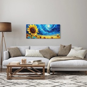Obraz - Maľba slnečníc (120x50 cm)