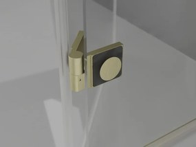Mexen Lunar Duo, výklopný sprchový kút 85 x 80 cm, 8mm číre sklo, zlatý matný profil, 834-085L-080P-55-00