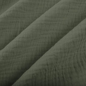 Biante Mušelínová obliečka na vankúš MSN-076 Zelená khaki 35 x 45 cm
