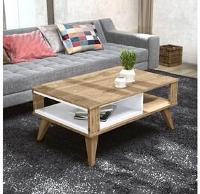 Konferenčný stolík IONIS 40x90 cm hnedá/biela