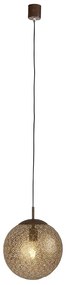 Vidiecka lampa rustikálna hnedá 30cm - Kréta