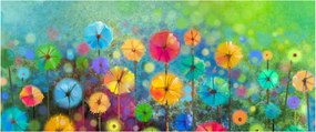 Obraz - Abstraktné kvety (120x50 cm)