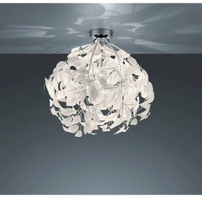 Biele stropné svietidlo Trio Leavy, výška 58 cm