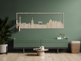 drevko Obraz Kjóto panoráma Rozmer obrazu: 29,5 x 89 cm, Farba dekorácie: Čierna
