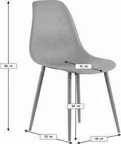 Jedálenská stolička OSAKA plastová, biela