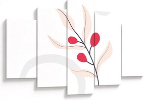 Obraz - Ružová florálna abstrakcia N⁰3 (150x105 cm)