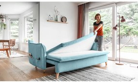 Svetlomodrá rozkladacia pohovka 225 cm Charming Charlie – Miuform