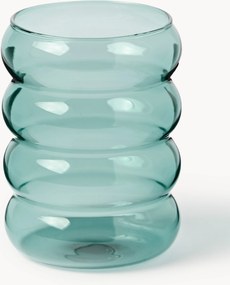 Ručne fúkané poháre z borosilikátového skla Bubbly, 4 ks