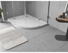 Mexen Flow, asymetrická štvrťkruhová sprchová vanička slim, ľavá 100 x 80 cm, biela lesklá, 46Q108010L