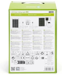 Aigostar - LED solárne svietidlo 2xLED/35W/12V 6000mAh 6500K pr.16,8cm