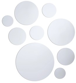 Samolepiace zrkadlové nálepky, 9 ks
