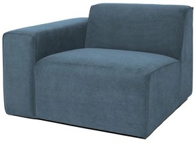 Modrý menčestrový modul pohovky (ľavý roh) Sting – Scandic