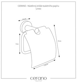 CERANO - Nástenný držiak toaletného papiera Lineo - chróm, CER-CER-479560