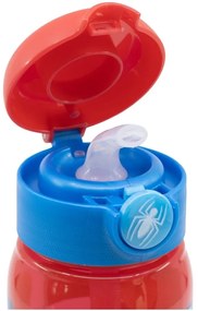 Plastová fľaša na pitie so slamkou a viečkom Spiderman - 510 ml
