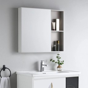 Rea Paris, súprava kúpeľňového nábytku s umývadlom 60cm, biela, REA-M0001